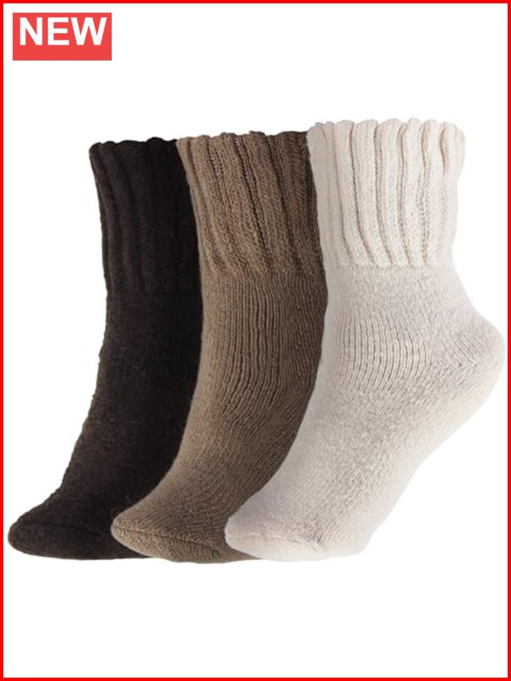 Womens Winter Boot Socks Thick Warm Cozy Crew Socks 3 Pair Gift